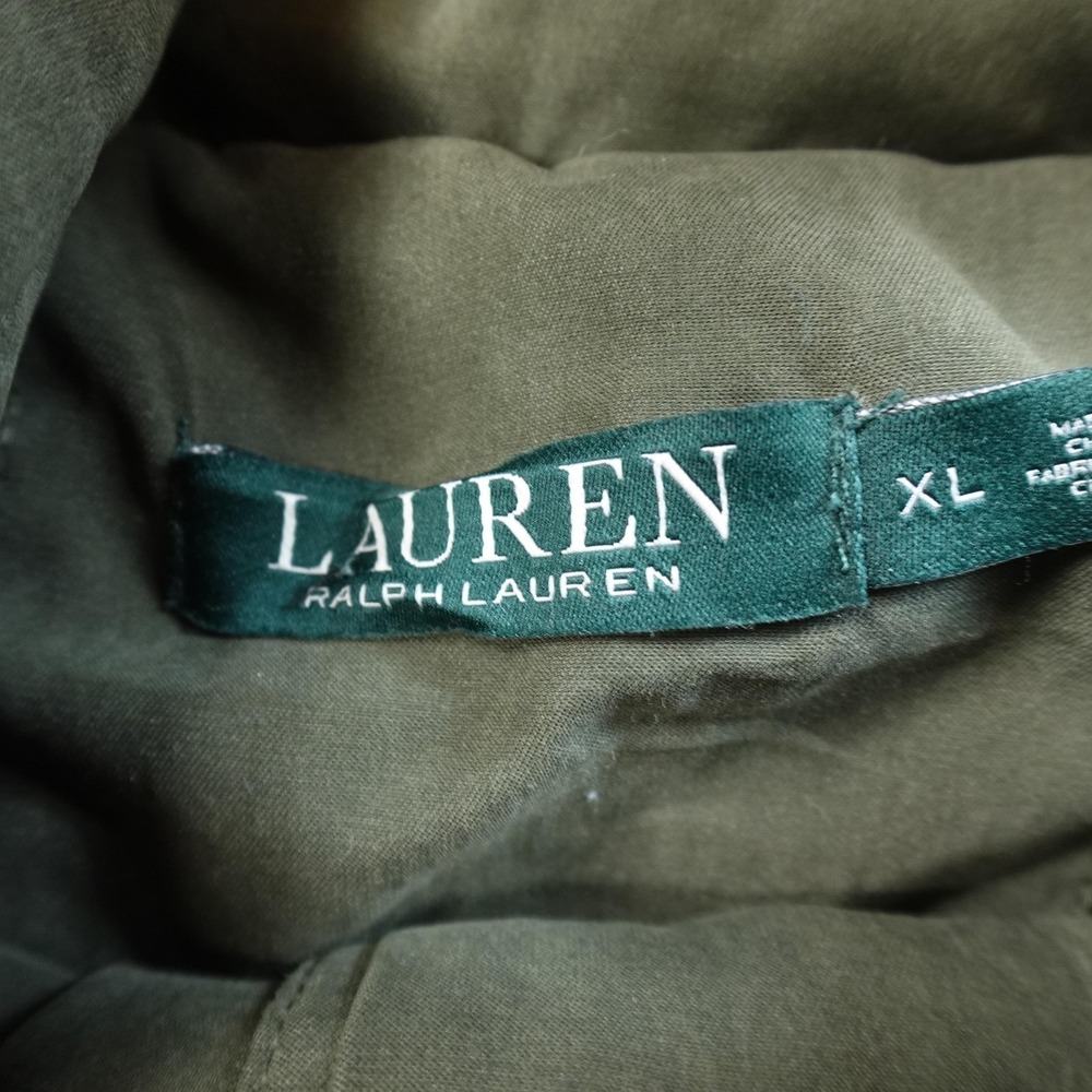 Ralph Lauren Jacket Womens XL Green Hooded Long Parka Chore Coat Insulated Warm - Picture 4 of 11